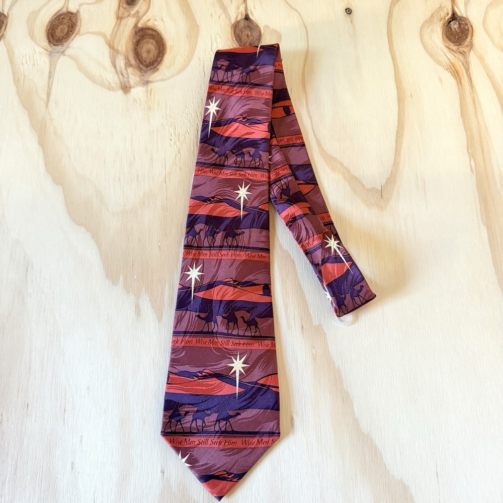 Free Man Apparel Christmas Tie Wise Men Still Seek Him Religious Nativity